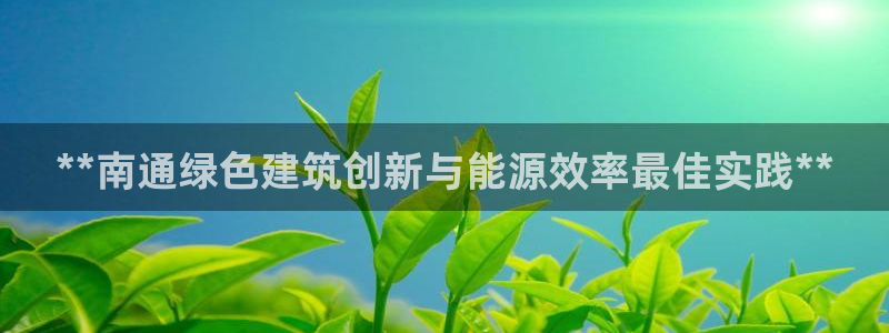 e尊国际官方网站：**南通绿色建筑创新与能源效率最佳实践**