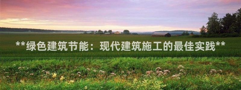 E尊国际：**绿色建筑节能：现代建筑施工的最佳实践**