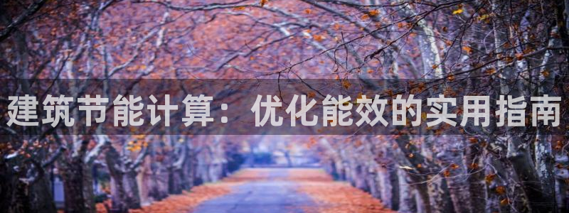 e尊国际平台：建筑节能计算：优化能效的实用指南