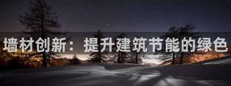 e尊国际客服：墙材创新：提升建筑节能的绿色