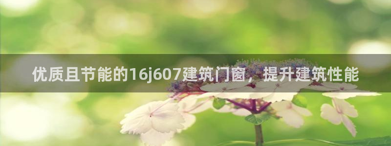 e尊体育：优质且节能的16j607建筑门窗，提升建筑性能