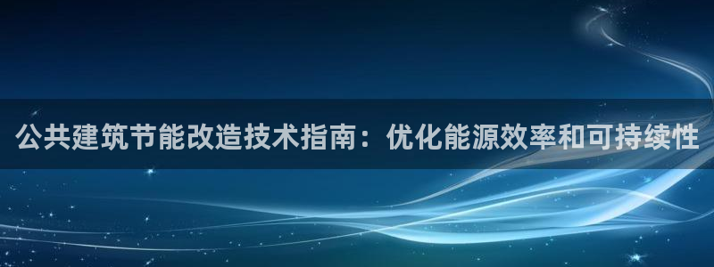 e尊国际客户端下载：公共建筑节能改造技术指南：优化能源效率和可持续性