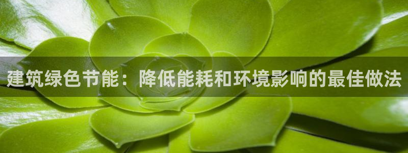 e尊国际客户端：建筑绿色节能：降低能耗和环境影响的最佳做法