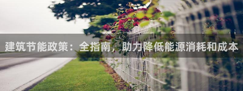 尊亿娱乐国际官网：建筑节能政策：全指南，助力降低能源消耗和成本
