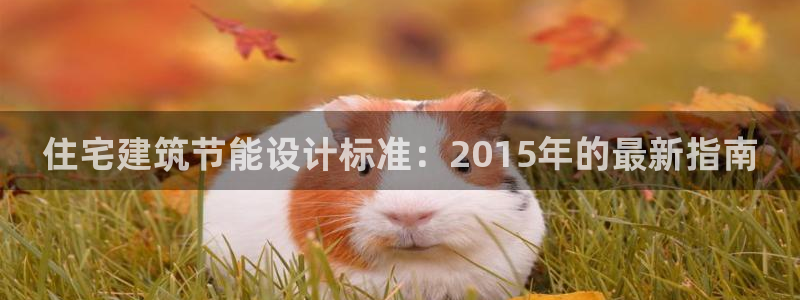 e尊国际官网app：住宅建筑节能设计标准：2015年的最新指南